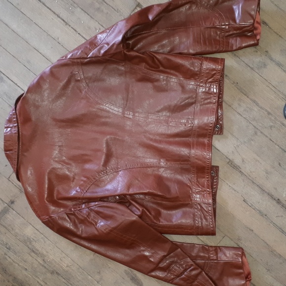 Vintage Golden Crown by Bristol brown men's jacket leather - Picture 6 of 6